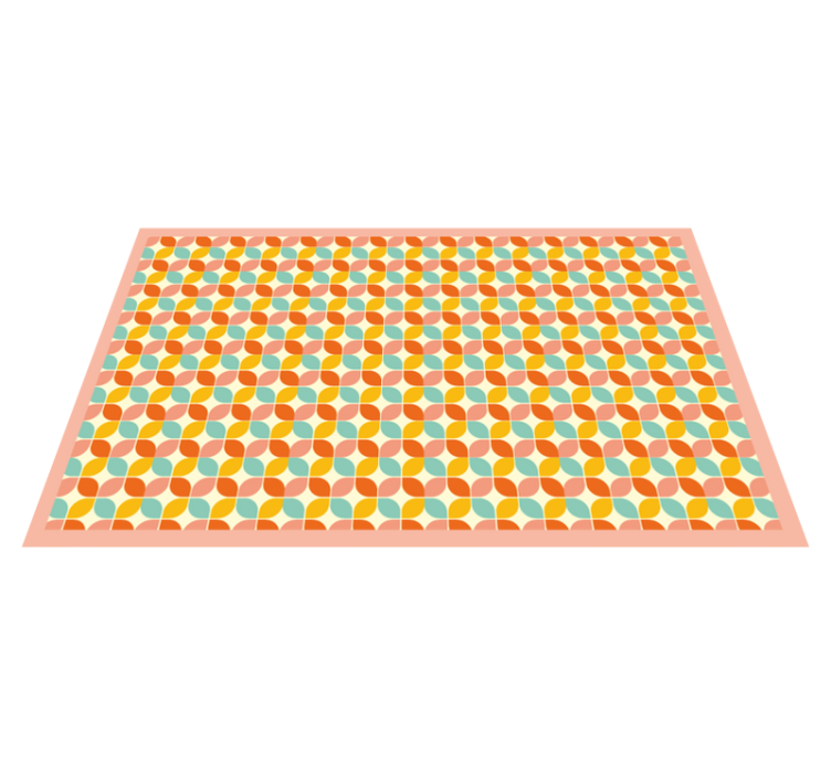 Geometric Hexagons geometric vinyl rug - TenStickers