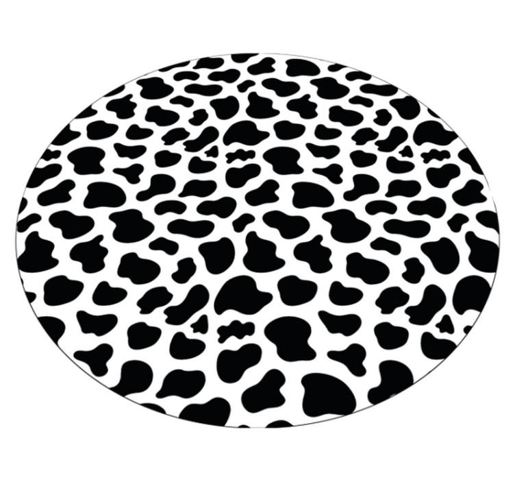 Cowhide Circular Pattern animal print vinyl rug - TenStickers