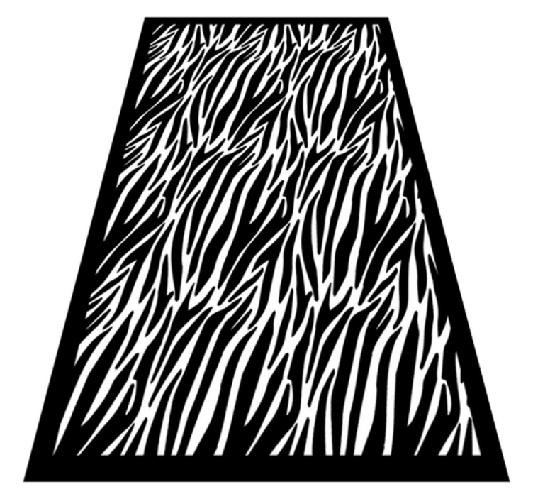 Zebra Stripe animal print vinyl rug - TenStickers