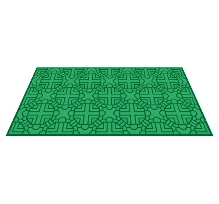 Korean green pattern. ethnic rug - TenStickers