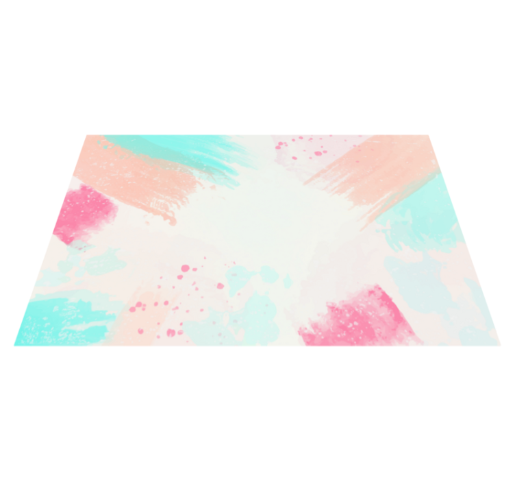 Abstract Color Splash minimalist vinyl rug - TenStickers