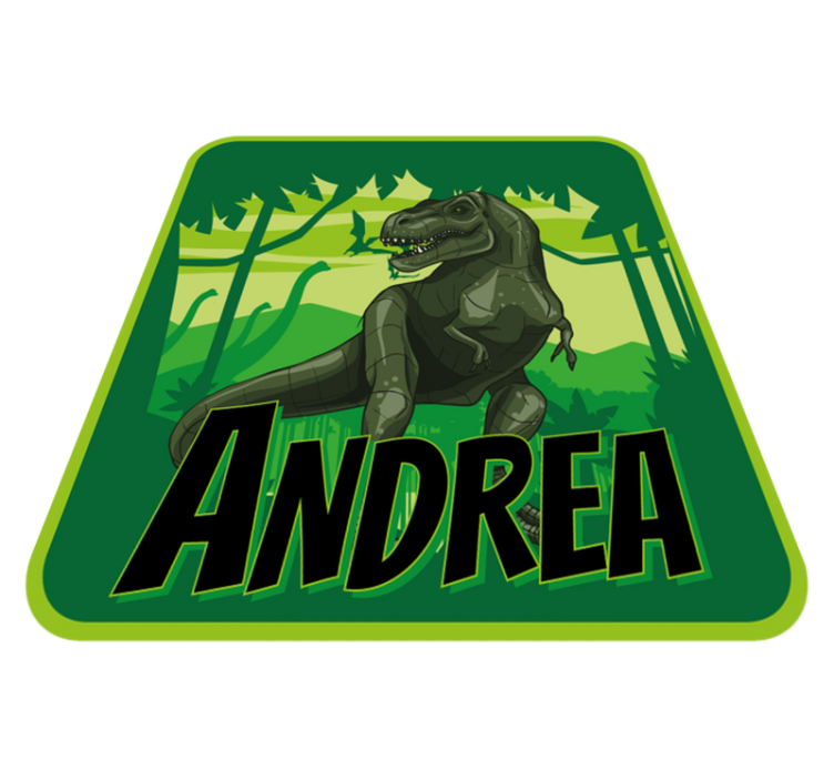 realistic dinosaur background personalised mat - TenStickers