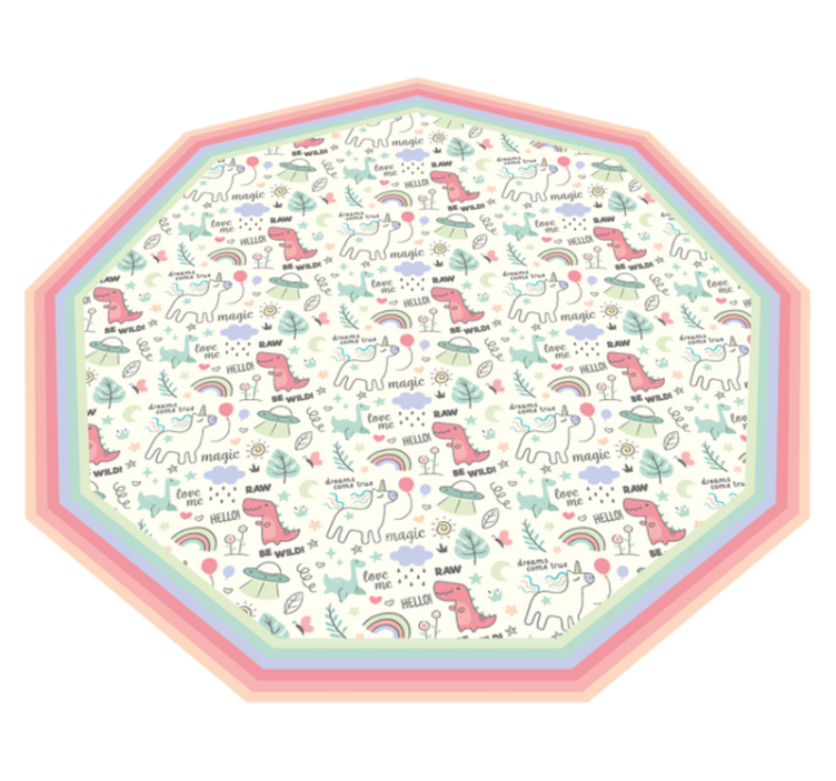 Playful Alphabet Motif kids vinyl rug - TenStickers