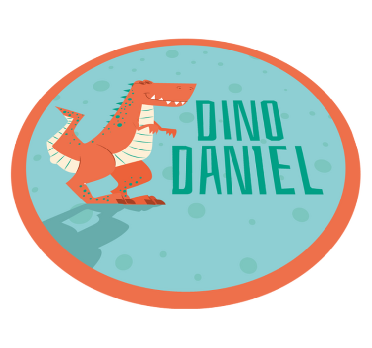 Dinosaur Customizable Circle vinyl rug - TenStickers