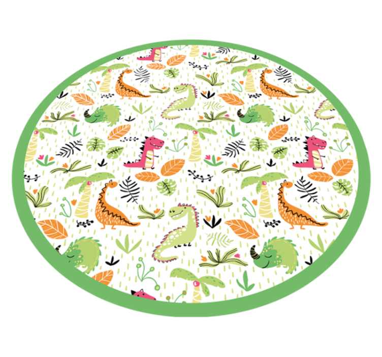 Safari Adventure Circle vinyl rug - TenStickers
