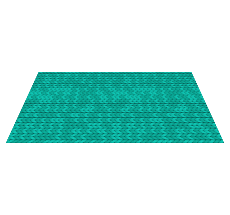 Braided Teal Texture textured vinyl rug - TenStickers