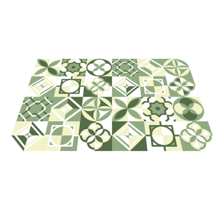Patterned Tile Inspiration tile vinyl rug - TenStickers