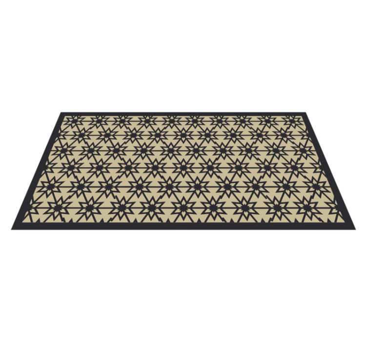 Starburst Pattern dining room vinyl rug - TenStickers