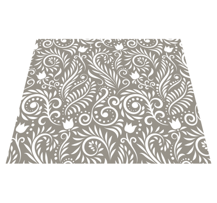 Paisley Elegance flower vinyl rug - TenStickers