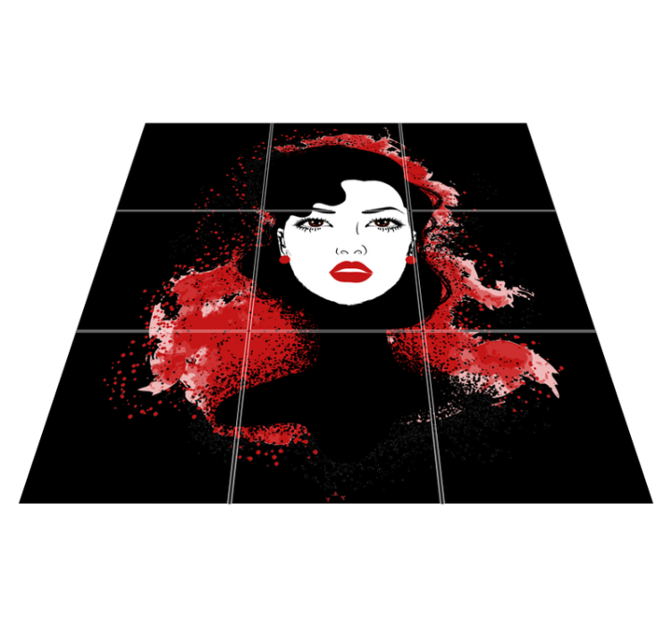 Face painting wall tile  modern rug - TenStickers