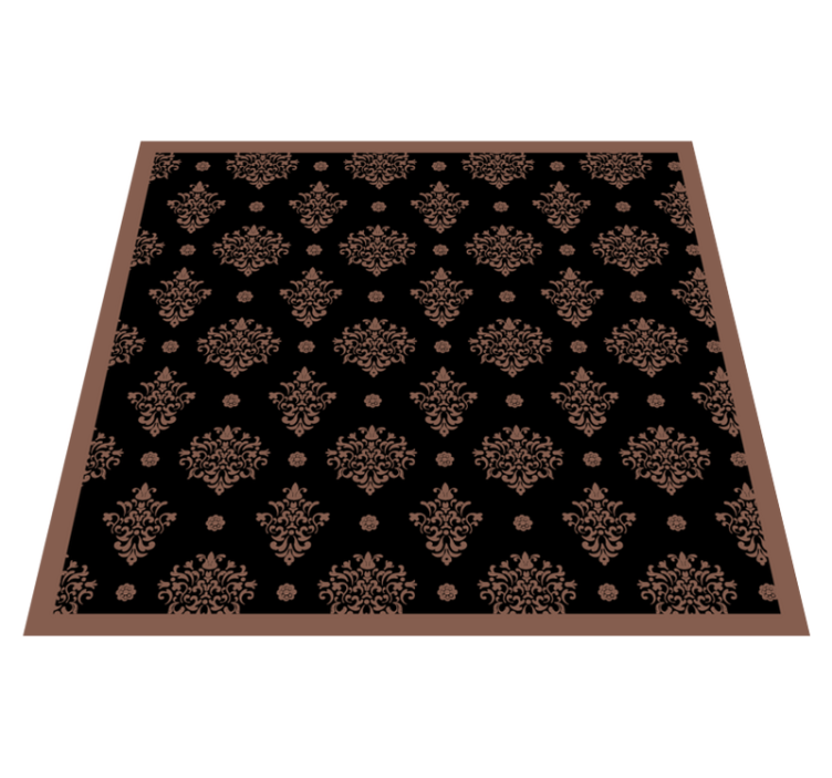 Floral Ornamental flower vinyl rug - TenStickers