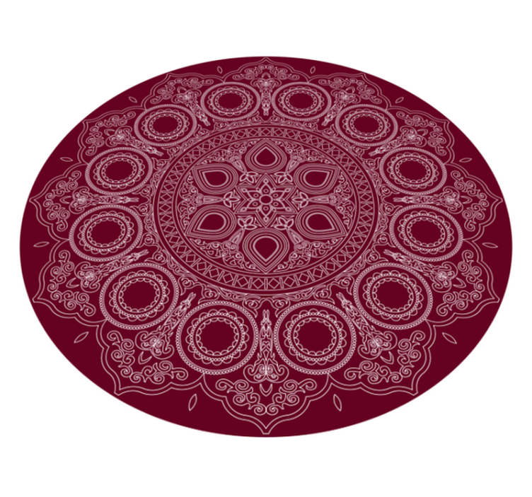 Lotus flower mandala vinyl rug - TenStickers