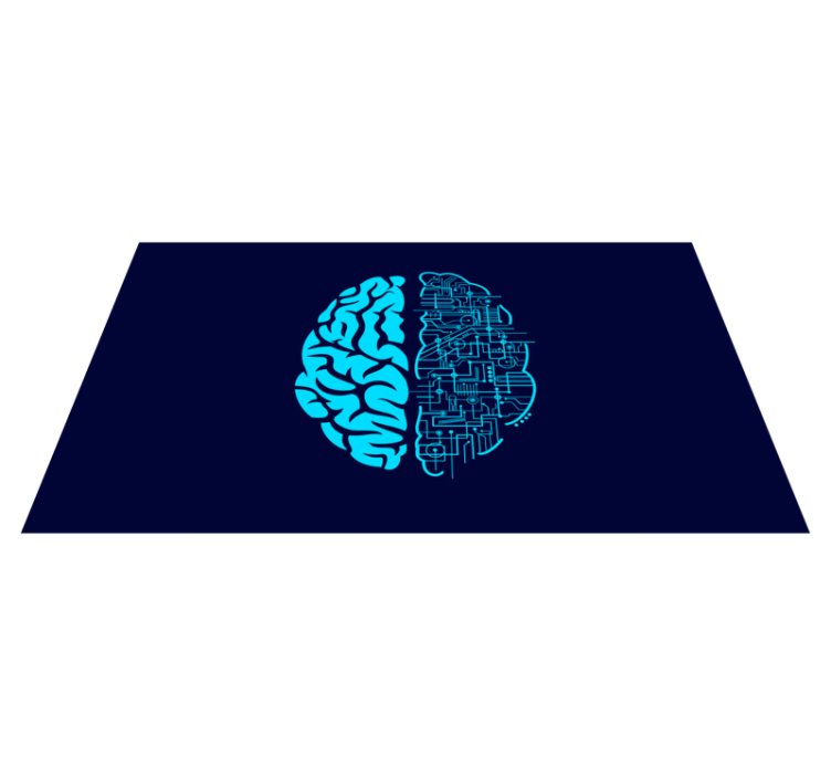 Electric Brain modern rug - TenStickers