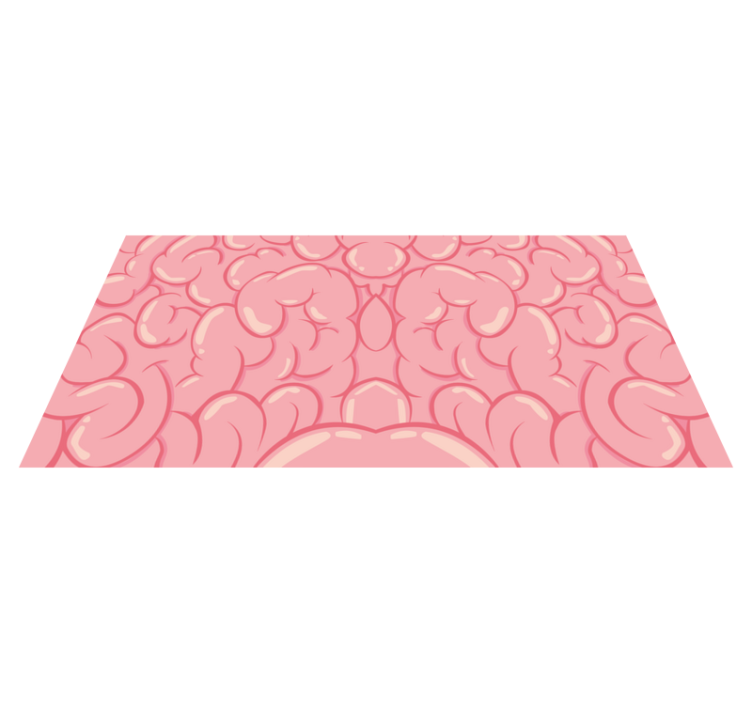 pink brain inside modern rug - TenStickers