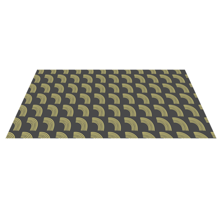 Geometric Arc Patterns stripes vinyl rug - TenStickers