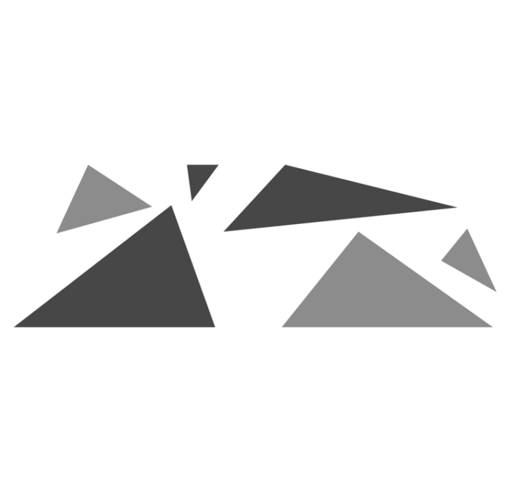 Grey Triangle geometric vinyl rugs - TenStickers