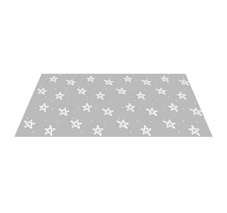 Silver Star Pattern vinyl rug - TenStickers