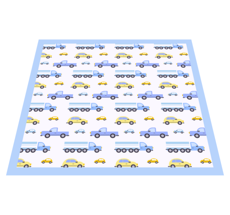 Types of Truck kids vinyl rug - TenStickers