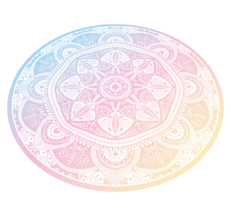 Gradient Mandala mandala vinyl rug - TenStickers