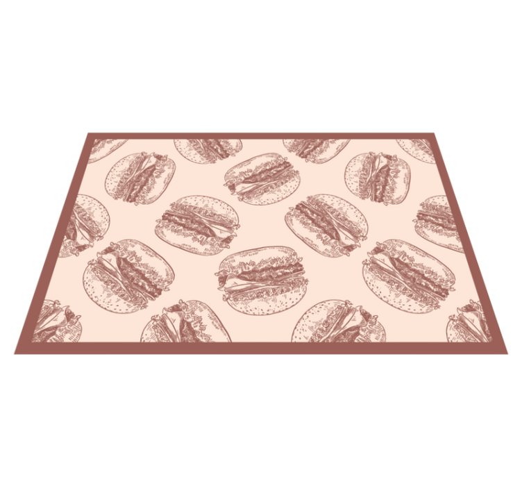 Burger Illustrations animal vinyl rug - TenStickers