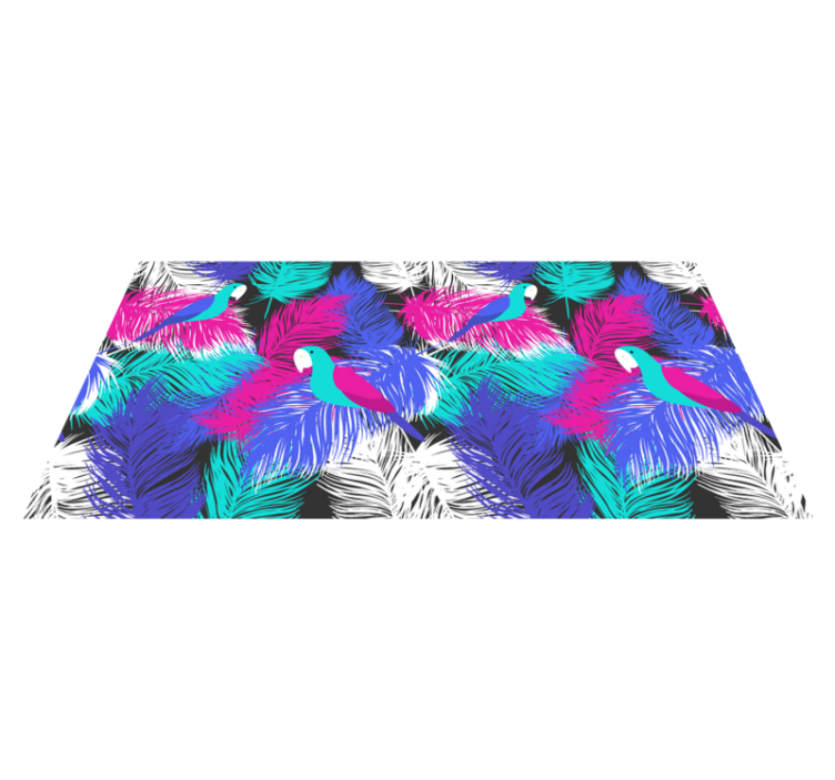 Parrot feathers animal print vinyl rug - TenStickers