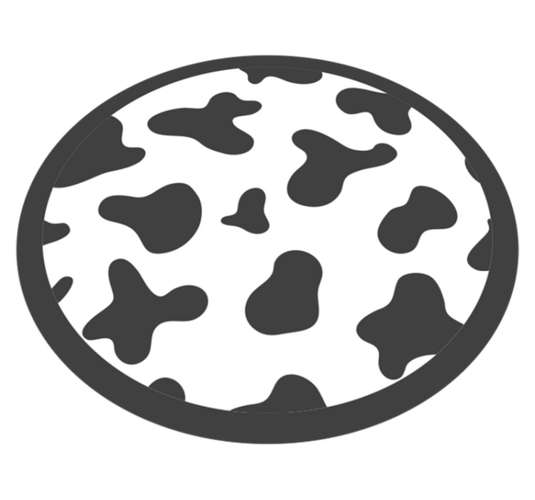 Black and White Cow Print vinyl rug - TenStickers