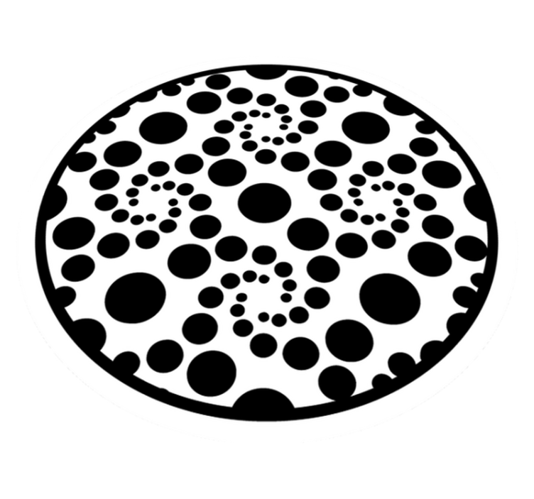 Circular Dotted Pattern geometric vinyl rug - TenStickers
