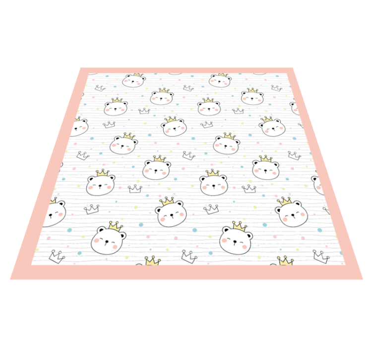 Crowned Animal Characters vinyl rug - TenStickers