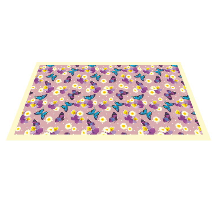 Butterfly Garden Array vinyl rug - TenStickers