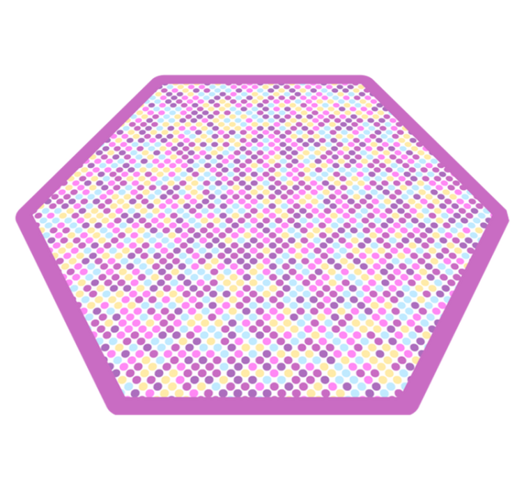 Polka Hexagon vinyl rug - TenStickers