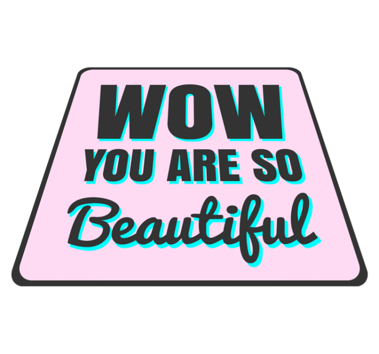 You are so beautiful wow custom rug - TenStickers