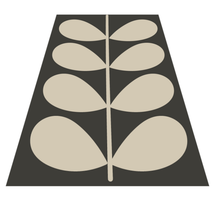 Dark Orla Kiely  modern vinyl rug - TenStickers