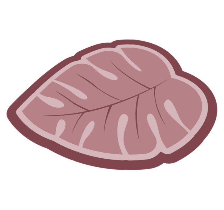 Botanical Leaf Shape flower vinyl rug - TenStickers