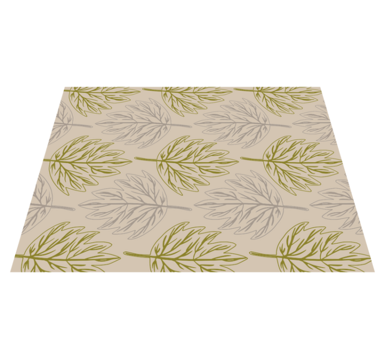 Leaf Pattern Style nature vinyl rug - TenStickers