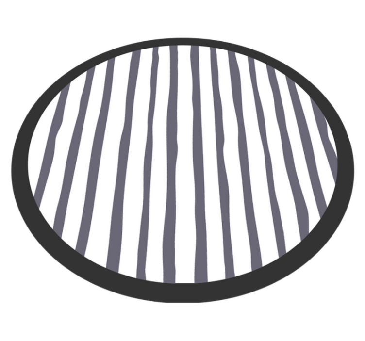 Striped Oval Motif stripes vinyl rug - TenStickers