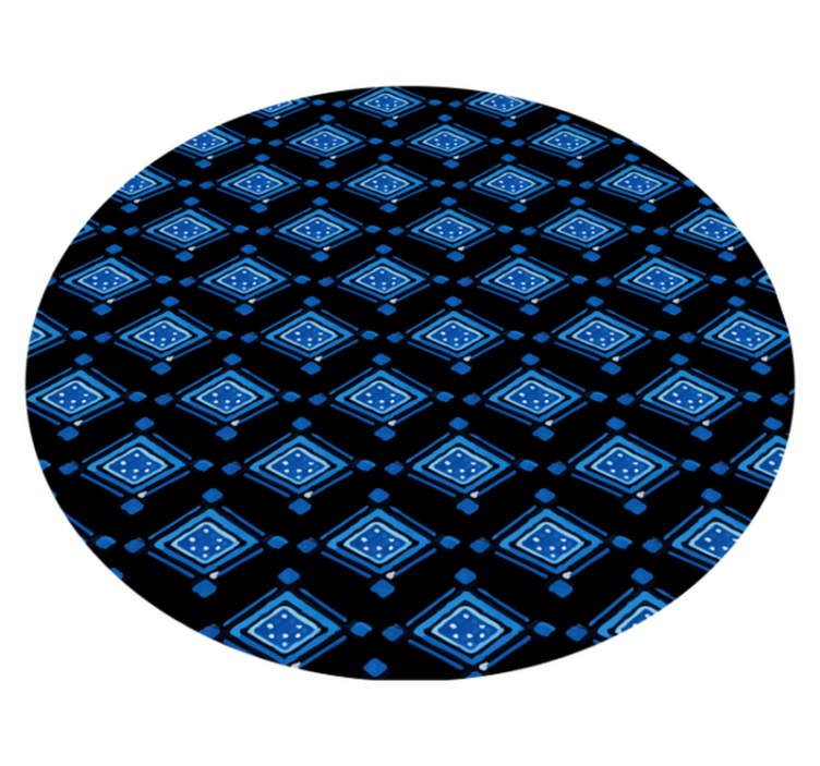 Blue Diamond Pattern geometric vinyl rug - TenStickers