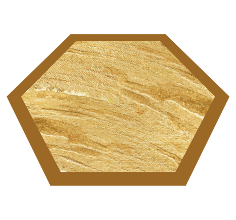 Hexagonal grain texture wood vinyl rug - TenStickers