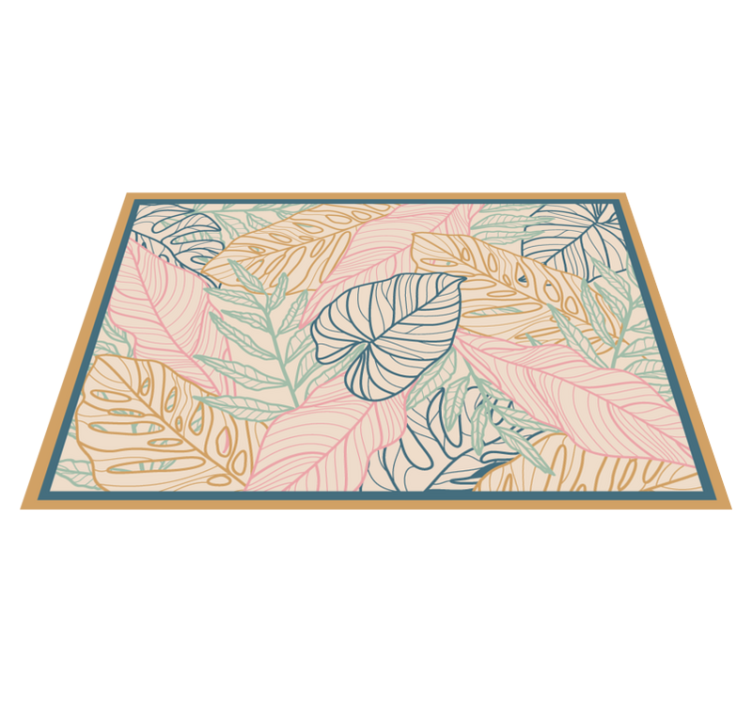 Vintage tropical style nordic vinyl rug - TenStickers