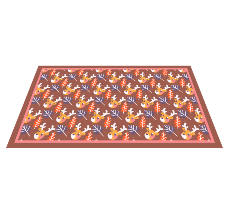 Baby deers design christmas vinyl rug - TenStickers