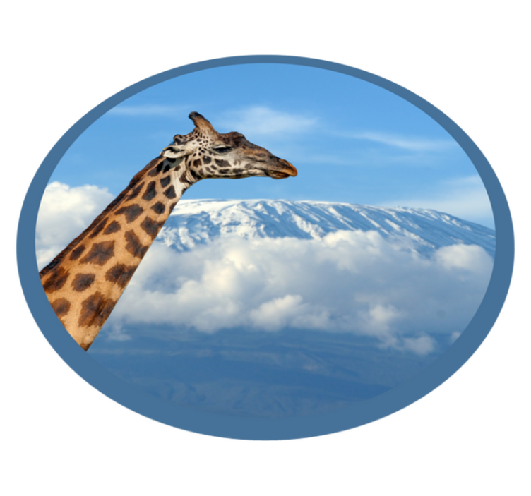 Giraffe majestic view animal vinyl rug - TenStickers