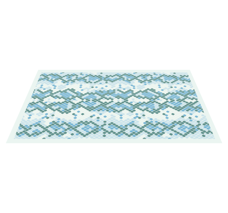 Blue snake print animal print vinyl rug - TenStickers