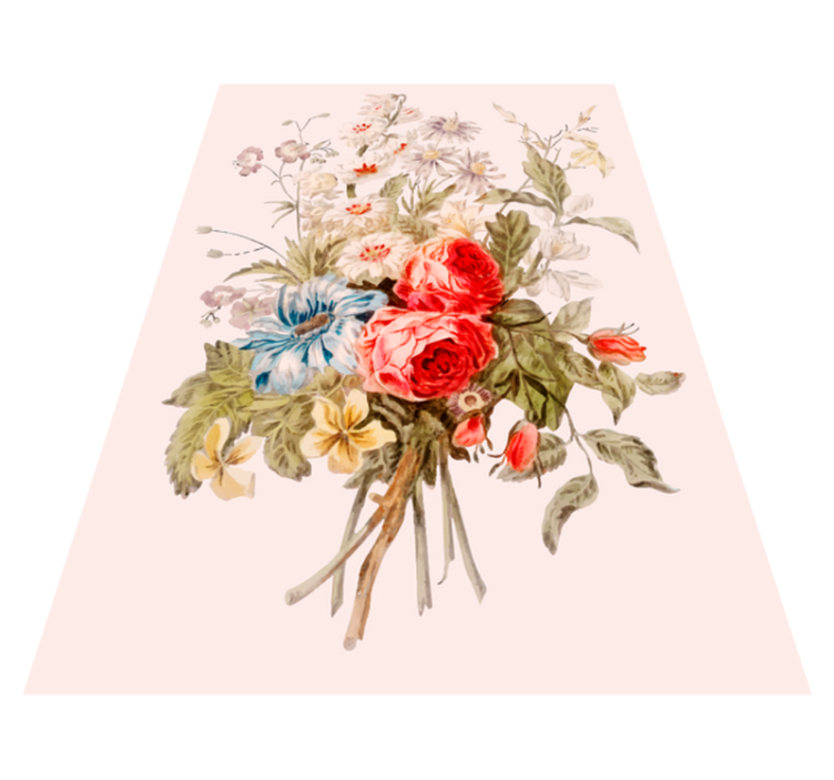 Exquisite Floral Arrangement flower vinyl rug - TenStickers