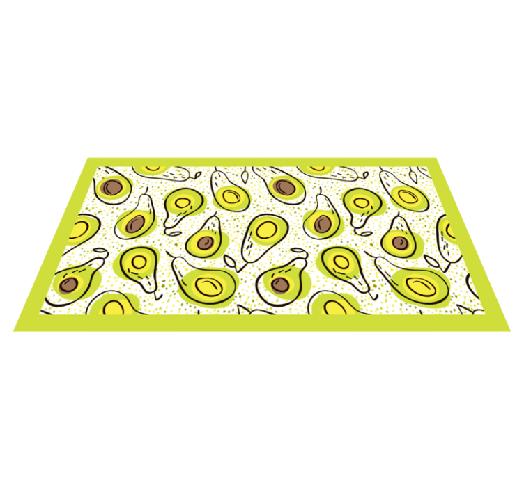 Avocado pattern kitchen floor tiles - TenStickers