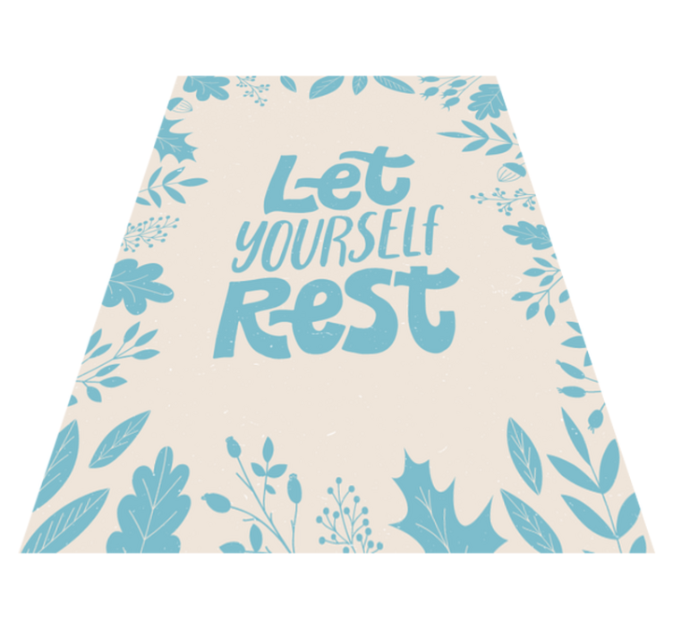 Let Yourself Rest custom vinyl rug - TenStickers