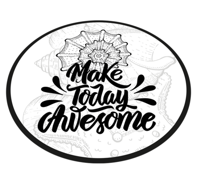 Sea life Make today awesome custom rug - TenStickers