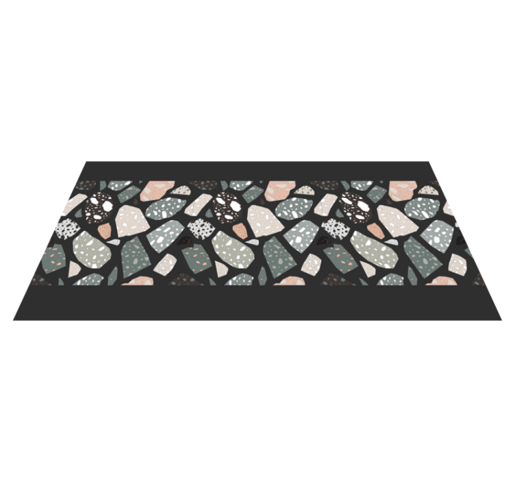 Stone effect vinyl rug colorful stone design - TenStickers