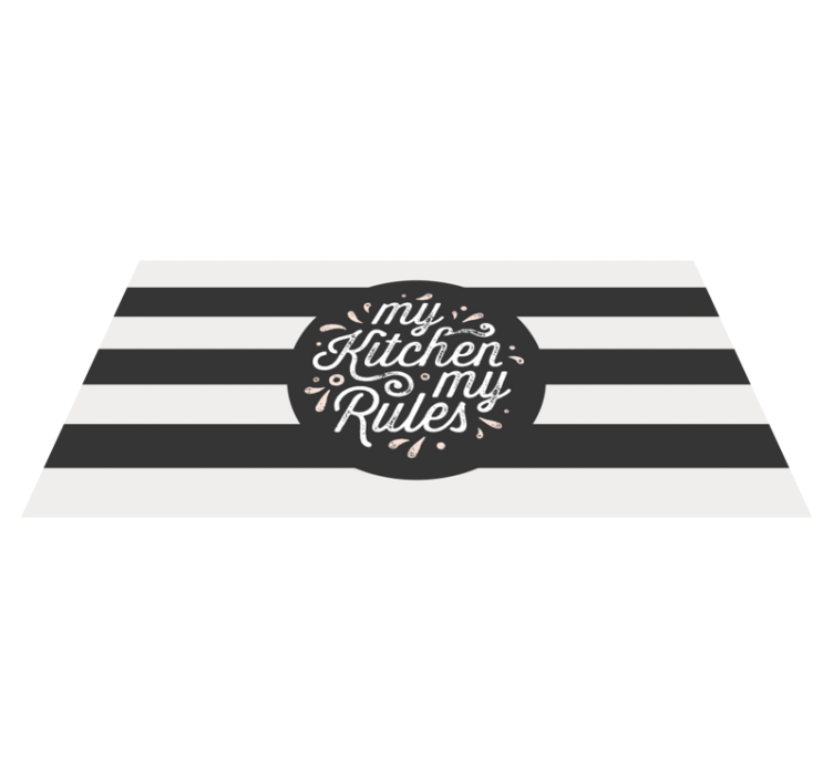 Kitchen vinyl rug my kitchen my rules - TenStickers
