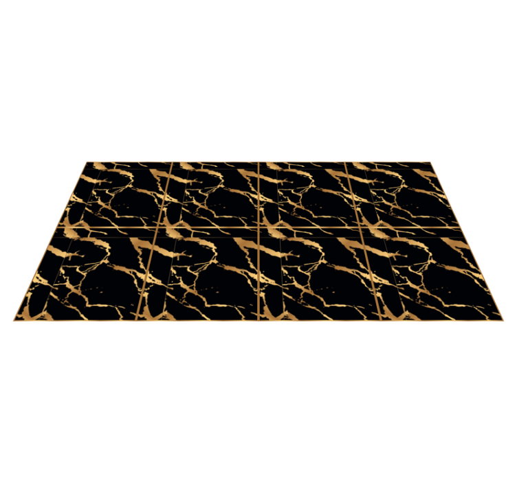 Golden flecks effect marble vinyl rug - TenStickers
