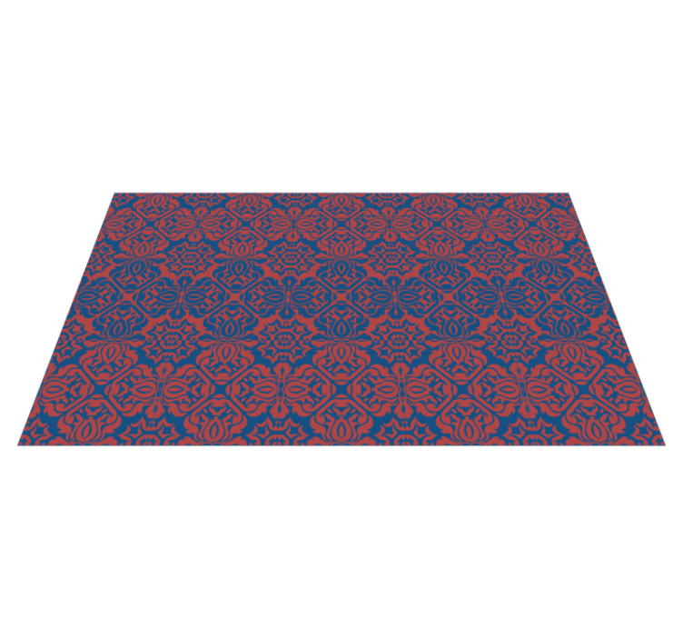 Flower vinyl rug with elegant botanical designs - TenStickers