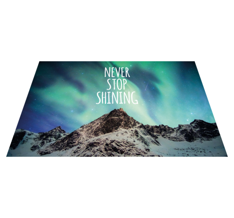 Never stop shining custom vinyl rug - TenStickers